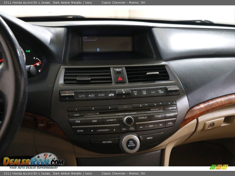 2011 Honda Accord EX-L Sedan Dark Amber Metallic / Ivory Photo #9