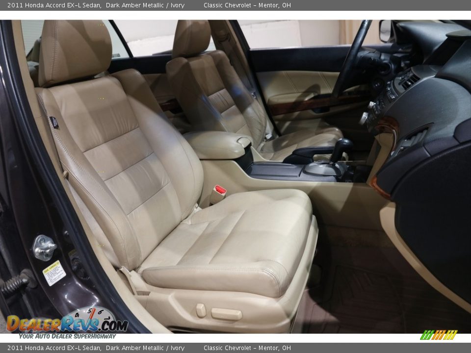 2011 Honda Accord EX-L Sedan Dark Amber Metallic / Ivory Photo #13