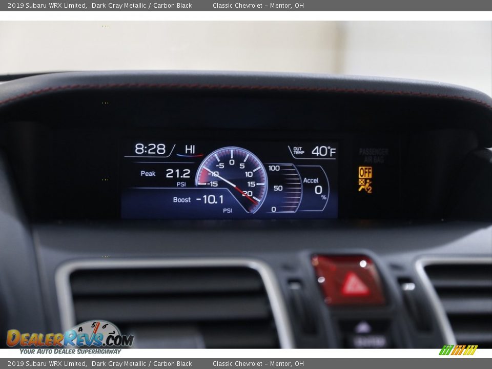 2019 Subaru WRX Limited Dark Gray Metallic / Carbon Black Photo #13