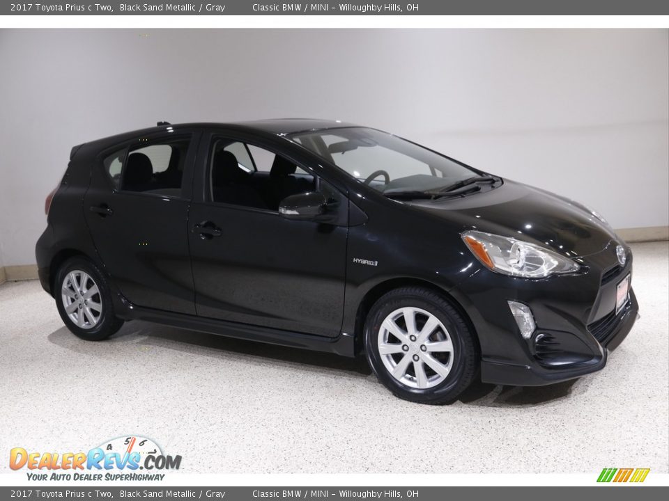 2017 Toyota Prius c Two Black Sand Metallic / Gray Photo #1