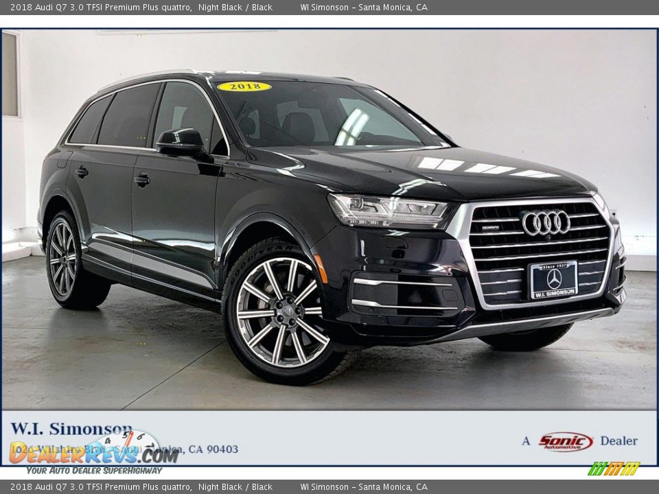 2018 Audi Q7 3.0 TFSI Premium Plus quattro Night Black / Black Photo #1