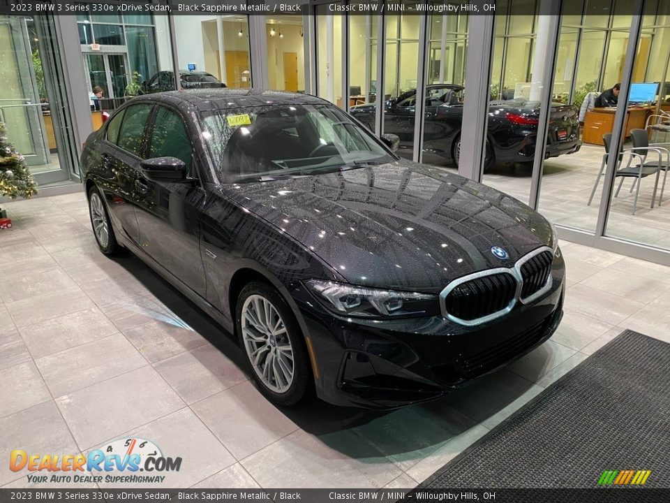 2023 BMW 3 Series 330e xDrive Sedan Black Sapphire Metallic / Black Photo #1