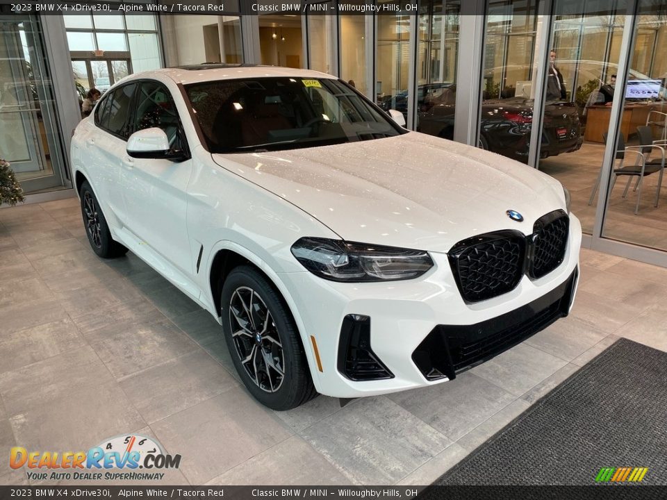 2023 BMW X4 xDrive30i Alpine White / Tacora Red Photo #1