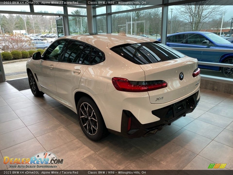 2023 BMW X4 xDrive30i Alpine White / Tacora Red Photo #2