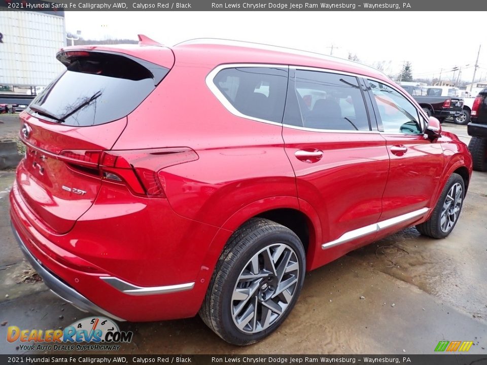 Calypso Red 2021 Hyundai Santa Fe Calligraphy AWD Photo #3