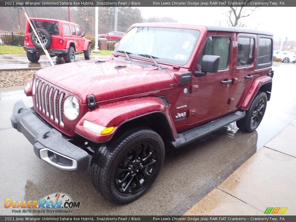 2021 Jeep Wrangler Unlimited Sahara 4xe Hybrid Snazzberry Pearl / Black Photo #4