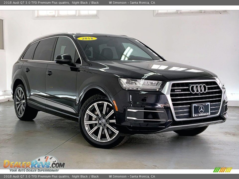 2018 Audi Q7 3.0 TFSI Premium Plus quattro Night Black / Black Photo #34