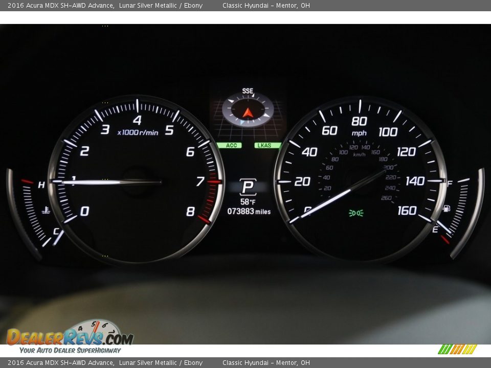 2016 Acura MDX SH-AWD Advance Gauges Photo #8