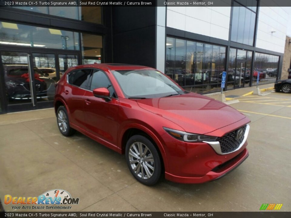 2023 Mazda CX-5 Turbo Signature AWD Soul Red Crystal Metallic / Caturra Brown Photo #1