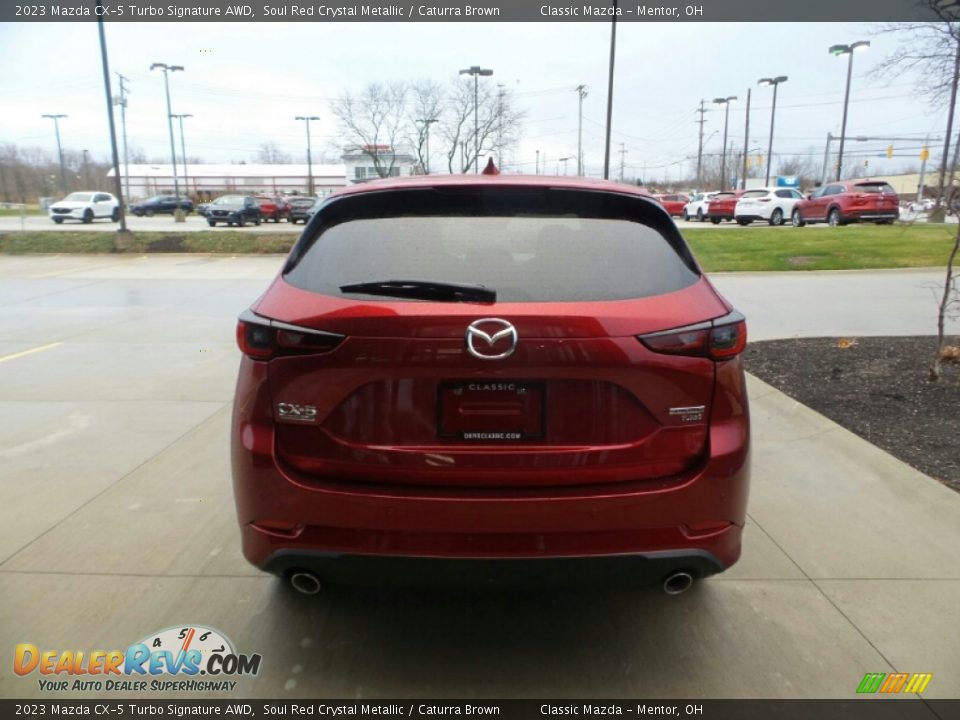 2023 Mazda CX-5 Turbo Signature AWD Soul Red Crystal Metallic / Caturra Brown Photo #5