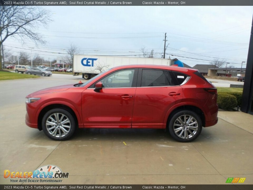 2023 Mazda CX-5 Turbo Signature AWD Soul Red Crystal Metallic / Caturra Brown Photo #6
