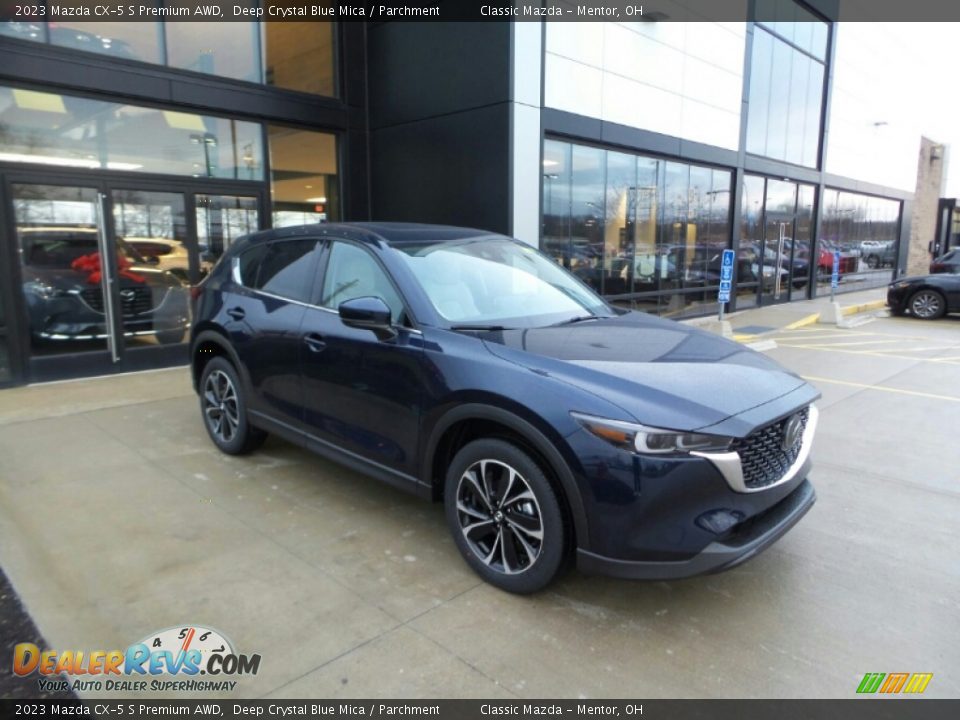 2023 Mazda CX-5 S Premium AWD Deep Crystal Blue Mica / Parchment Photo #1