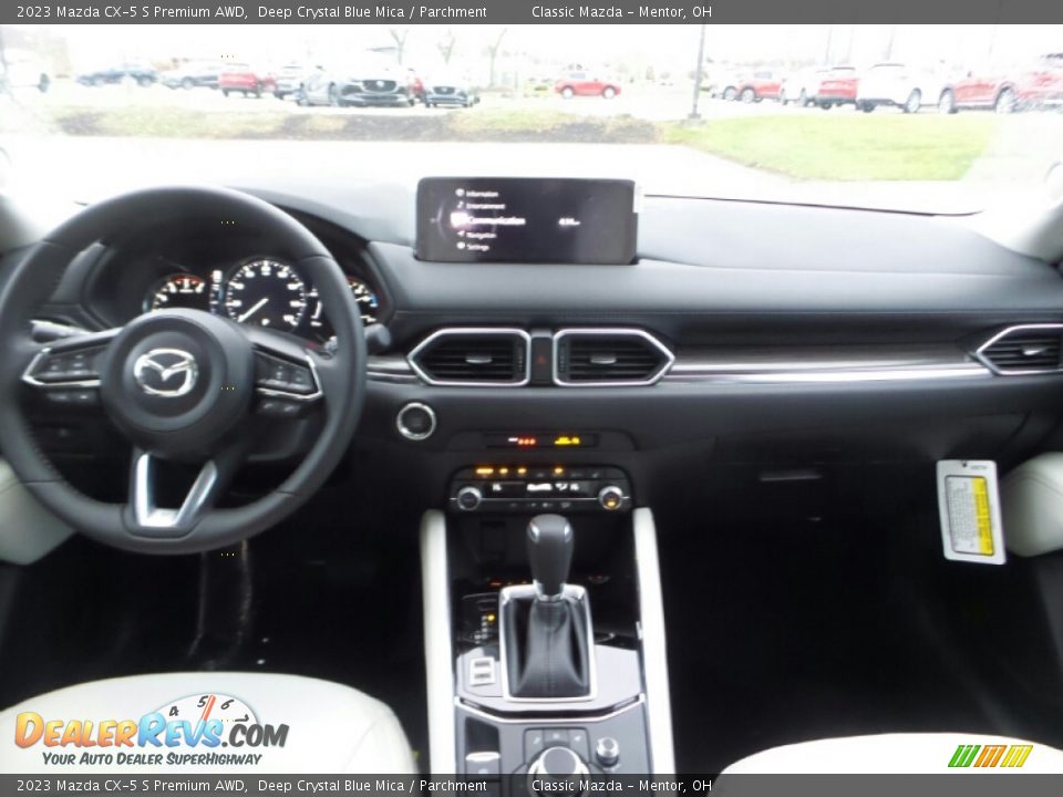 2023 Mazda CX-5 S Premium AWD Deep Crystal Blue Mica / Parchment Photo #3