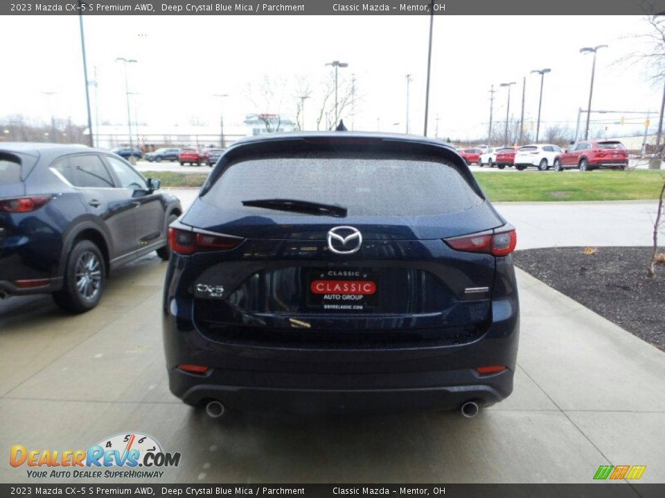 2023 Mazda CX-5 S Premium AWD Deep Crystal Blue Mica / Parchment Photo #5