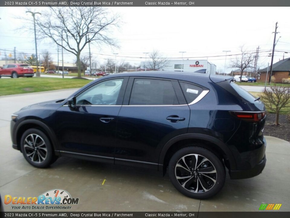 2023 Mazda CX-5 S Premium AWD Deep Crystal Blue Mica / Parchment Photo #6