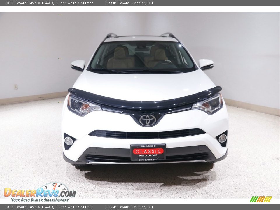 2018 Toyota RAV4 XLE AWD Super White / Nutmeg Photo #2