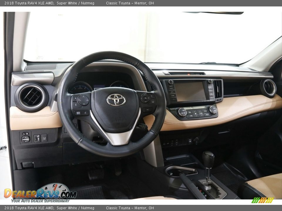 2018 Toyota RAV4 XLE AWD Super White / Nutmeg Photo #6