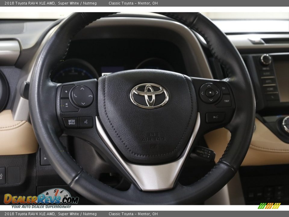 2018 Toyota RAV4 XLE AWD Super White / Nutmeg Photo #7