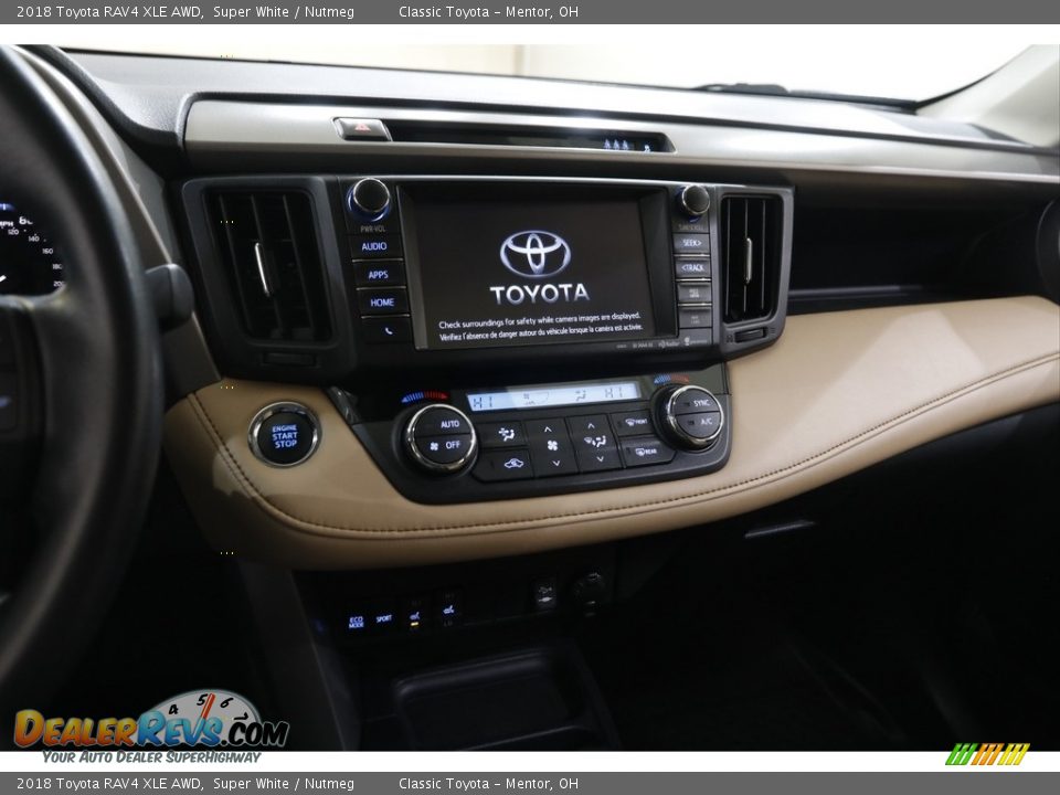 2018 Toyota RAV4 XLE AWD Super White / Nutmeg Photo #9