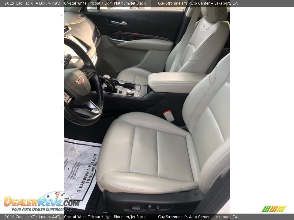 2019 Cadillac XT4 Luxury AWD Crystal White Tricoat / Light Platinum/Jet Black Photo #8