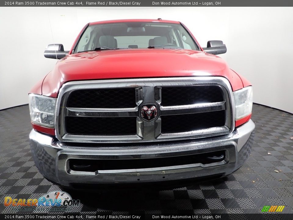 2014 Ram 3500 Tradesman Crew Cab 4x4 Flame Red / Black/Diesel Gray Photo #4