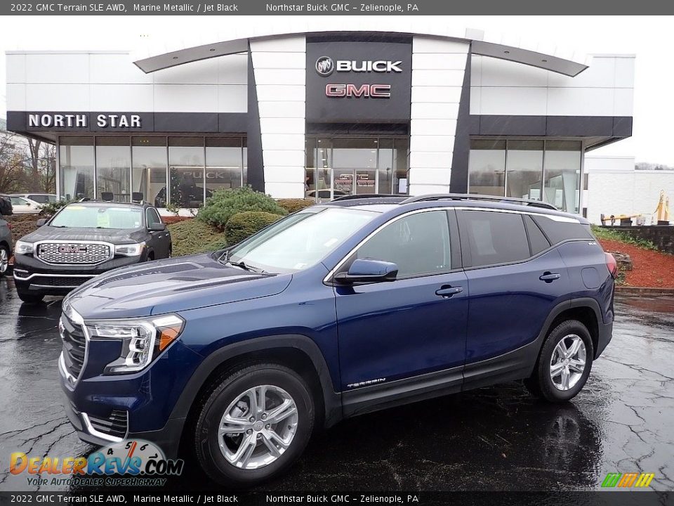 2022 GMC Terrain SLE AWD Marine Metallic / Jet Black Photo #1