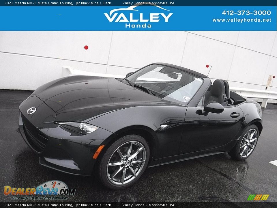 2022 Mazda MX-5 Miata Grand Touring Jet Black Mica / Black Photo #1