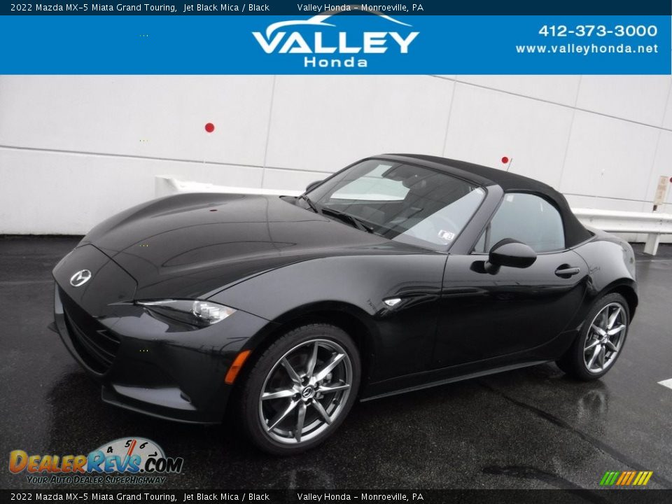 2022 Mazda MX-5 Miata Grand Touring Jet Black Mica / Black Photo #2