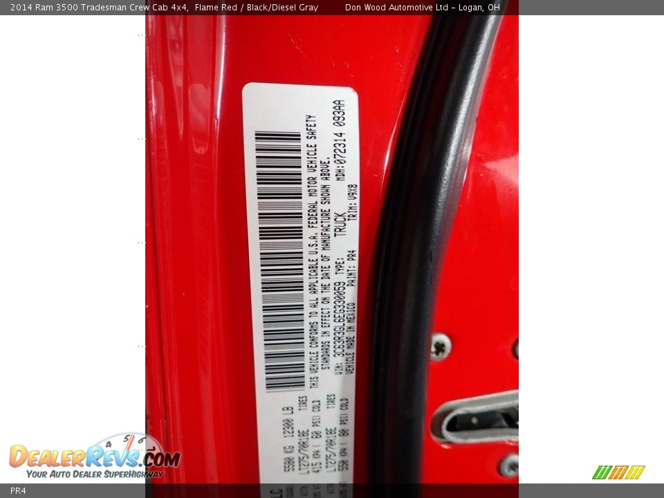 Ram Color Code PR4 Flame Red