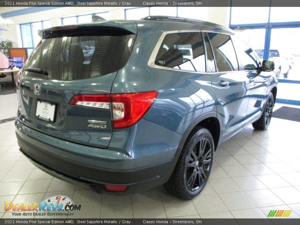 2021 Honda Pilot Special Edition AWD Steel Sapphire Metallic / Gray Photo #7