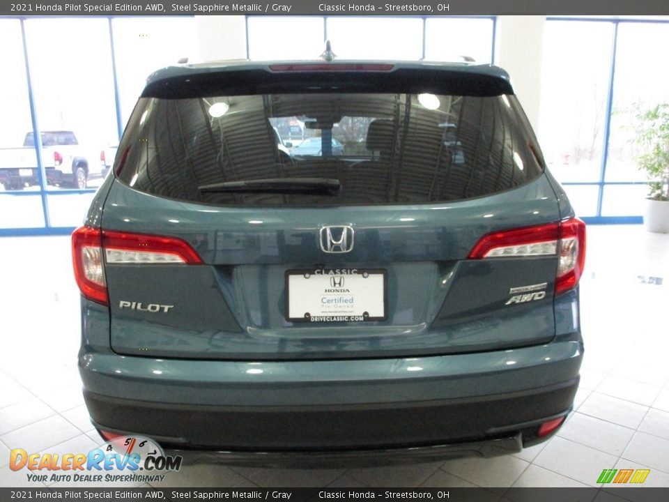 2021 Honda Pilot Special Edition AWD Steel Sapphire Metallic / Gray Photo #8