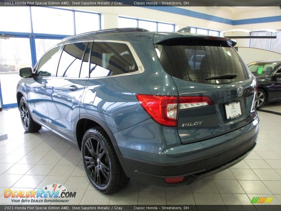 2021 Honda Pilot Special Edition AWD Steel Sapphire Metallic / Gray Photo #9