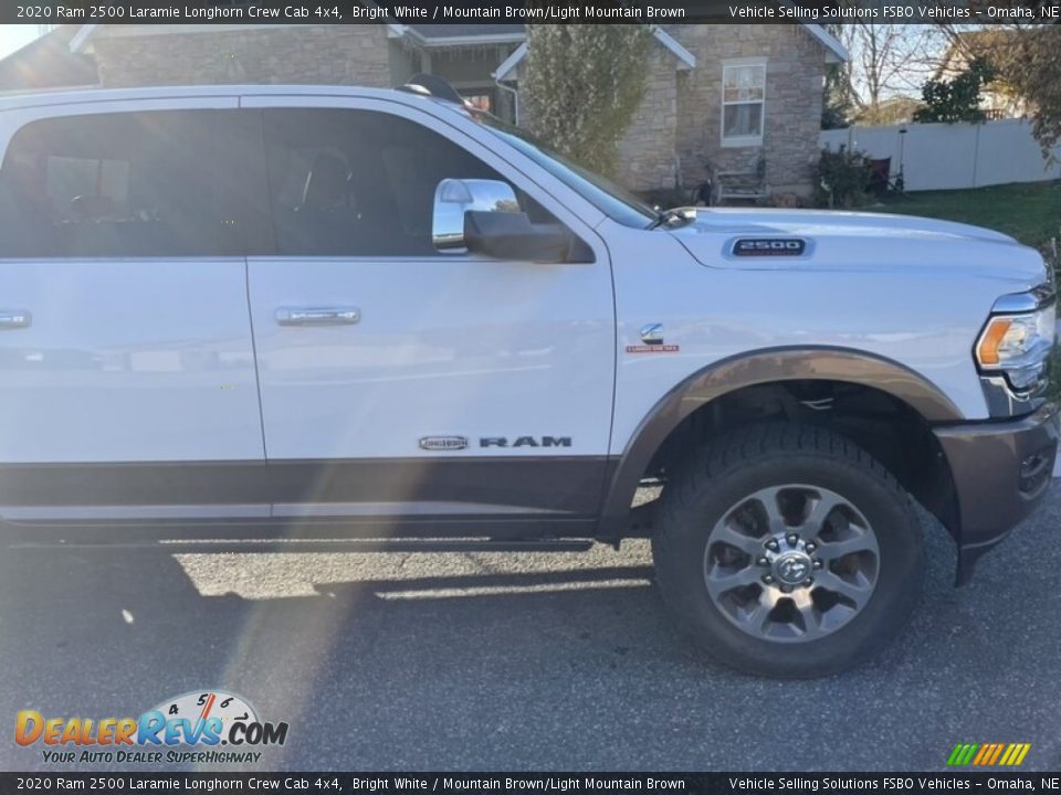 2020 Ram 2500 Laramie Longhorn Crew Cab 4x4 Bright White / Mountain Brown/Light Mountain Brown Photo #2