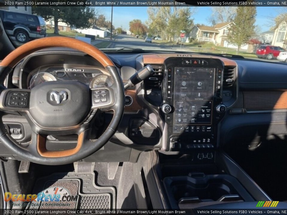 2020 Ram 2500 Laramie Longhorn Crew Cab 4x4 Bright White / Mountain Brown/Light Mountain Brown Photo #3