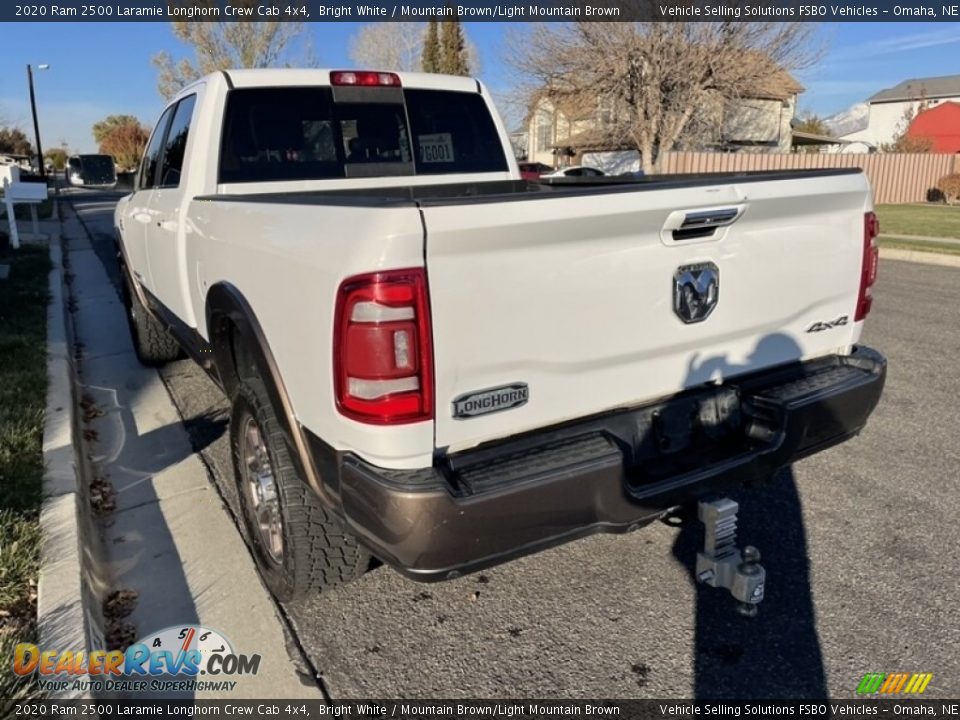 2020 Ram 2500 Laramie Longhorn Crew Cab 4x4 Bright White / Mountain Brown/Light Mountain Brown Photo #12