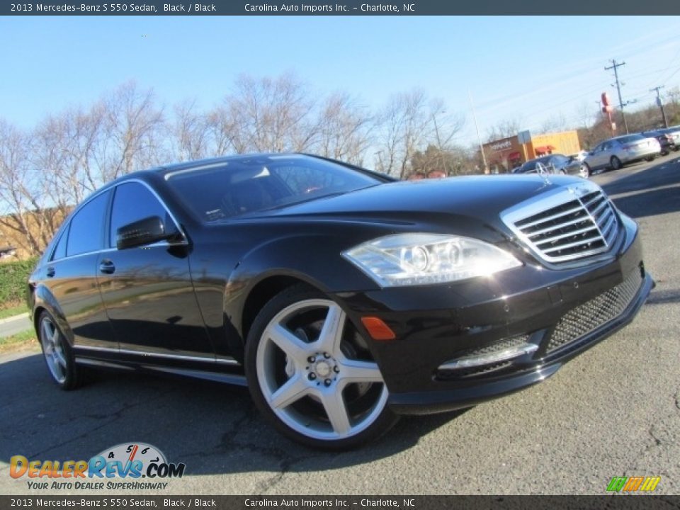 2013 Mercedes-Benz S 550 Sedan Black / Black Photo #1