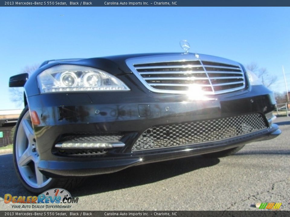 2013 Mercedes-Benz S 550 Sedan Black / Black Photo #2