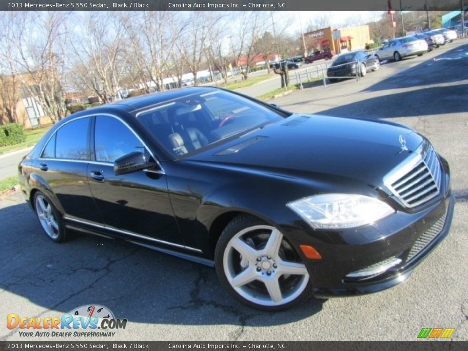 2013 Mercedes-Benz S 550 Sedan Black / Black Photo #3