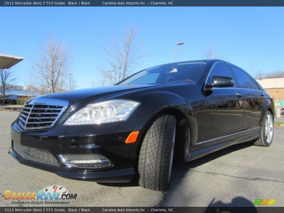 2013 Mercedes-Benz S 550 Sedan Black / Black Photo #6