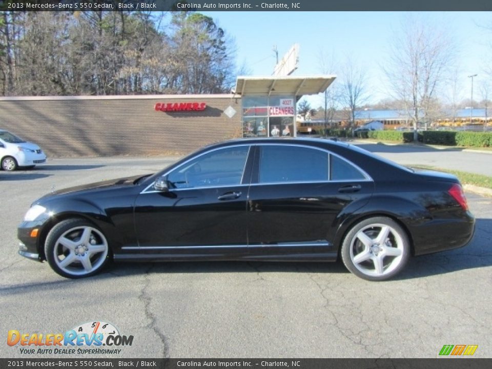 2013 Mercedes-Benz S 550 Sedan Black / Black Photo #7