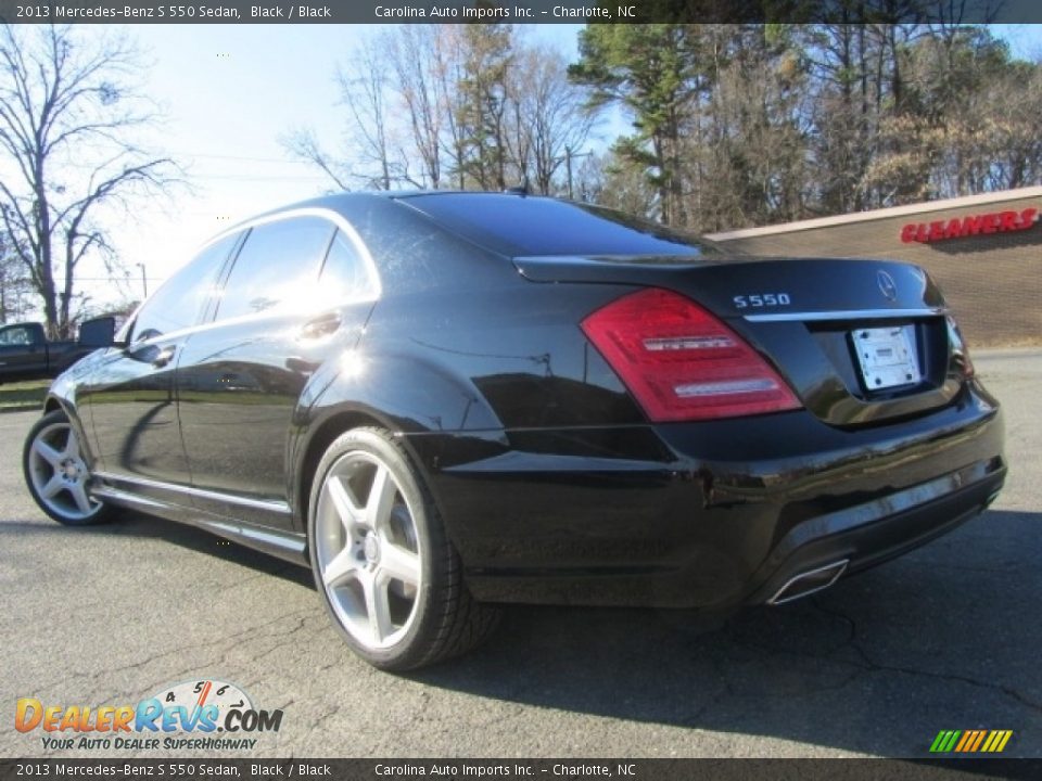 2013 Mercedes-Benz S 550 Sedan Black / Black Photo #8