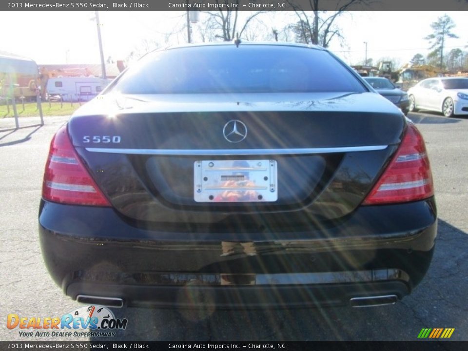 2013 Mercedes-Benz S 550 Sedan Black / Black Photo #9