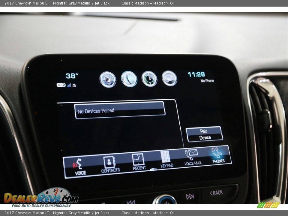 2017 Chevrolet Malibu LT Nightfall Gray Metallic / Jet Black Photo #11
