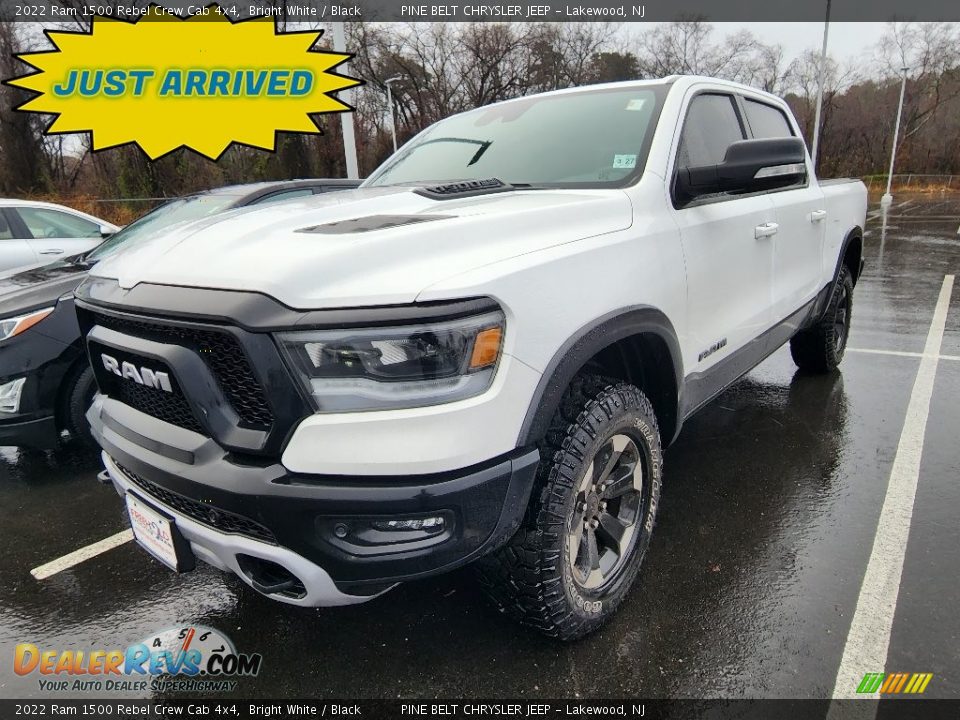 2022 Ram 1500 Rebel Crew Cab 4x4 Bright White / Black Photo #1