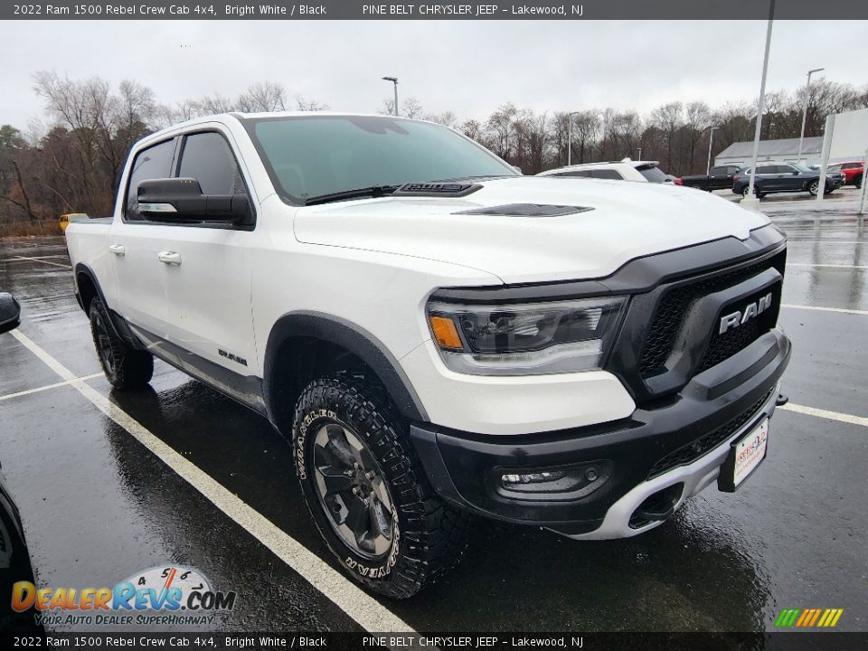 2022 Ram 1500 Rebel Crew Cab 4x4 Bright White / Black Photo #3