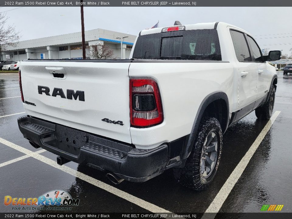 2022 Ram 1500 Rebel Crew Cab 4x4 Bright White / Black Photo #6