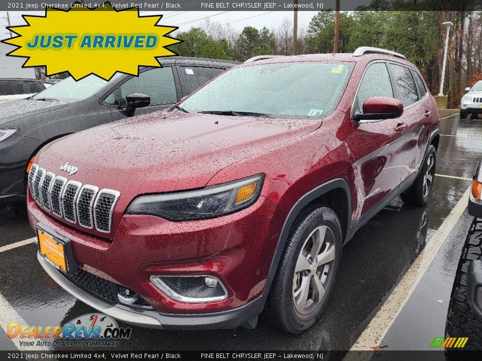 2021 Jeep Cherokee Limited 4x4 Velvet Red Pearl / Black Photo #1
