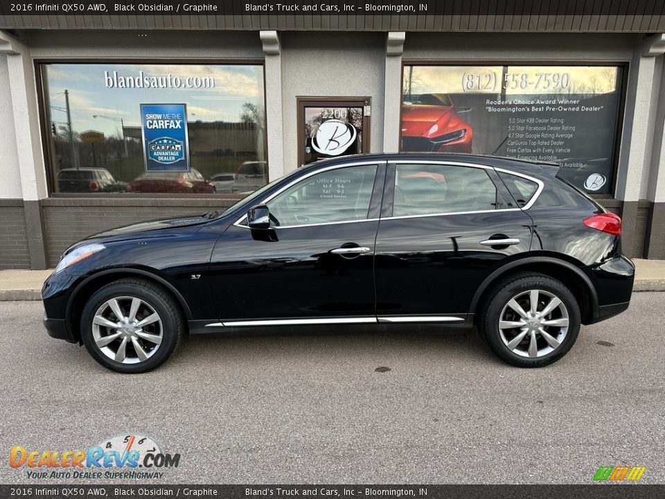 2016 Infiniti QX50 AWD Black Obsidian / Graphite Photo #1