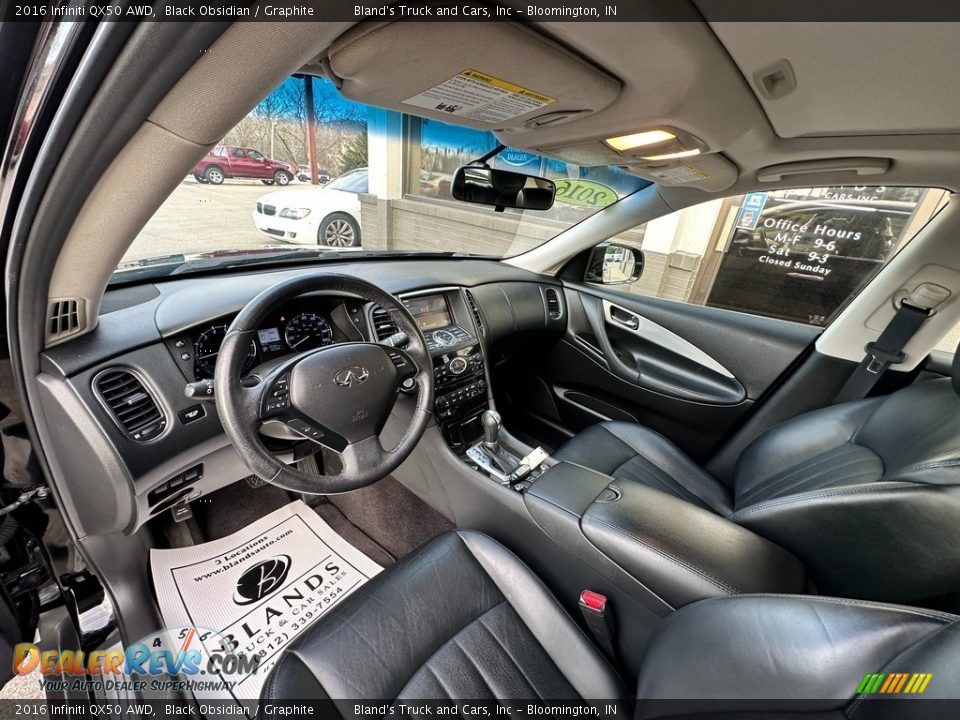 2016 Infiniti QX50 AWD Black Obsidian / Graphite Photo #8