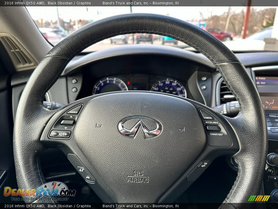 2016 Infiniti QX50 AWD Black Obsidian / Graphite Photo #9